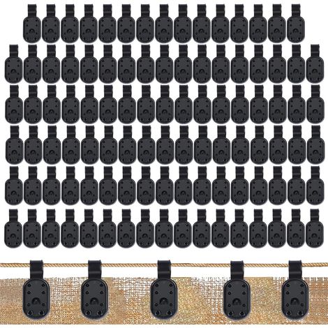 Lot de 100 clips robustes pour toile d'ombrage - Pour filet de protection (1/5)