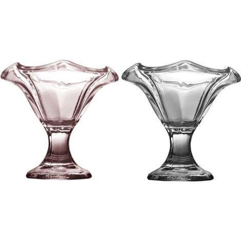 Vasos para postres - Cuencos para helado - Para servir postres - Diseño ligero - 160 ml - Transparente (1/5)