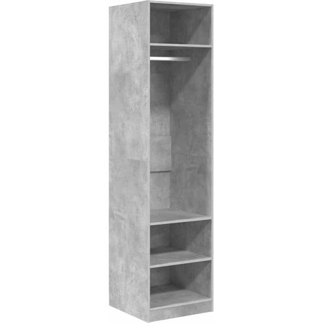 Garde-robe,Armoire Gris béton 50x50x200 cm Bois d'ingénierie CFW53889 (1/5)