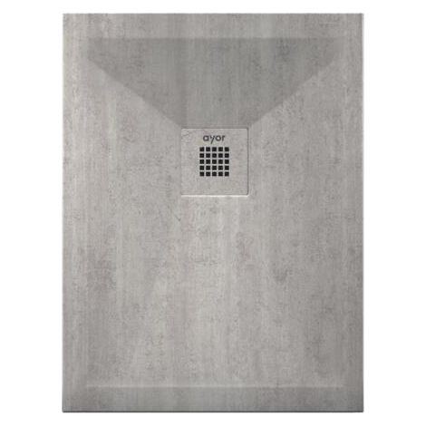 ONDEE - Plato de ducha NOLA 3 - Puede cortarse - 90x100x3cm - Resina - Hormigón