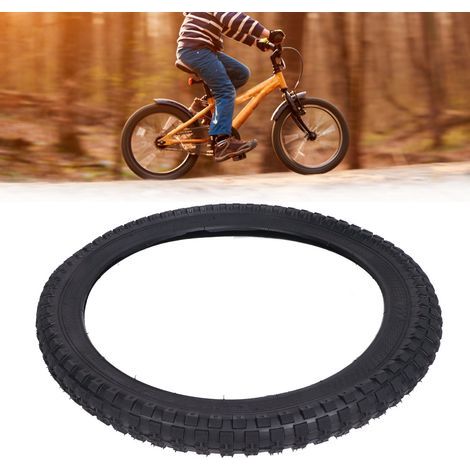 Pneu extérieur de vélo de montagne enfant 18x2.4, motif carré haute pression 280KPa pour équilibre et cyclisme (1/5)