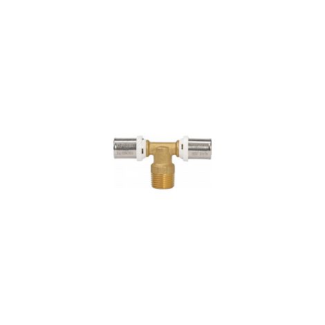 Té mâle au centre à sertir multicouche 15/21 - Ø20-1/2” - 30341-20-15 - Fixoconnect - Ayor