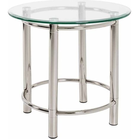 Table d'Appoint Design "Fygas" 55cm Argent