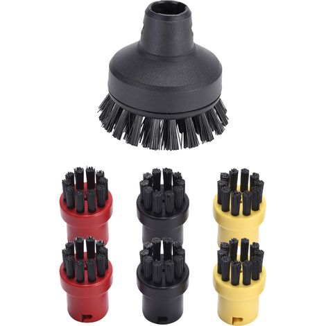 3 Brosse ronde accessoire vapeur pour Karcher SC série grand petit nettoyage sol mur (1/5)