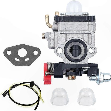 Ligne de carburant avec pompe d’amorçage et entretoise pour débroussailleuses 26cc-33cc et tondeuses à gazon, compatible carburateur Walbro type WYJ, kit de remplacement (1/5)