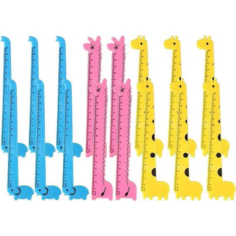 30 règles en plastique adorables en forme de girafe (style aléatoire) (1/4)