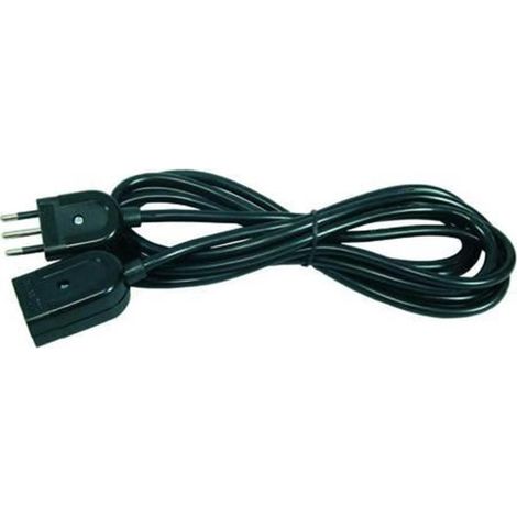 PROLUNGA 3 MT ELETTRICA SPINA PICCOLA / PRESA PICCOLA 1 PEZZO NERA FER 109239 (1/4)