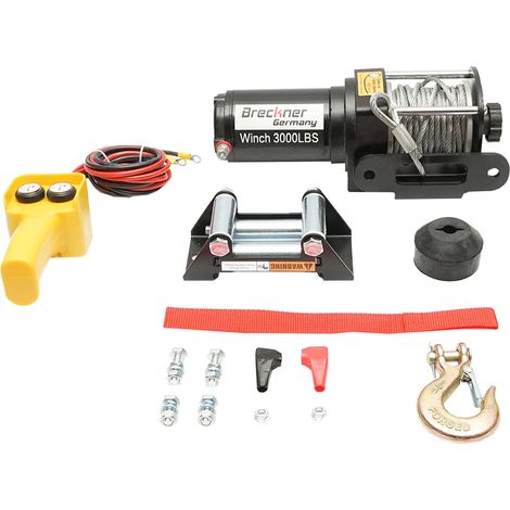 Verricello elettrico con telecomando 12V, 1,6T (3000 libbre), lunghezza cavo 9,2m (1/5)
