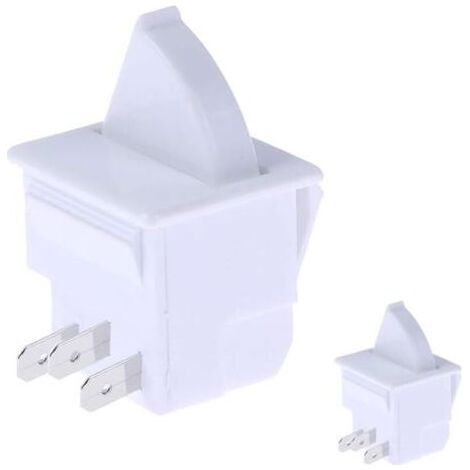 Commutateur universel de lampe de porte de réfrigérateur 5A AC 125V 3 broches, interrupteur de lumière de commande de levier à bascule, pièces de rechange pour réfrigérateur - 2Pack (1/5)