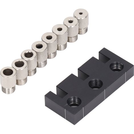 Perceuse à bois 3-en-1 gabarit de positionnement pour chevilles, ouvre-trou DIY 3-10mm, outil de menuiserie (1/5)