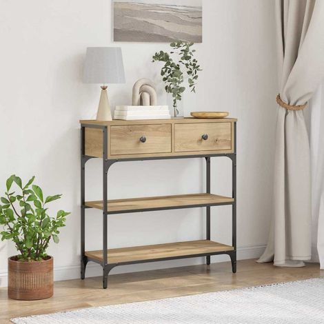 vidaXL Console Table Artisan Oak 72.5 x 25 x 75 cm Engineered Wood