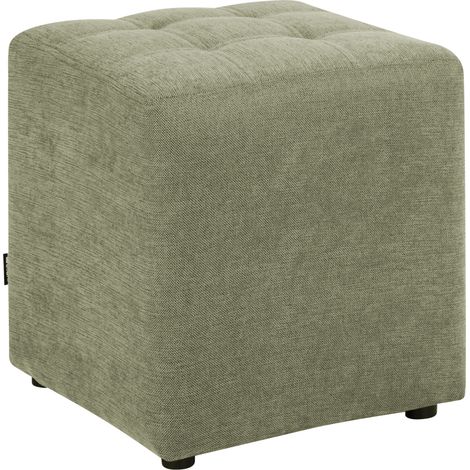 Reposapiés puf sala de estar moderno cubo otomana tela verde Kansas