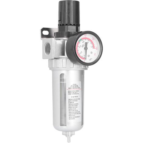 Régulateur de pression d'air avec filtre séparateur eau-huile et manomètre intégré (1/5)