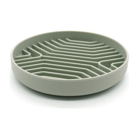Gamelle verte anti-glouton, 19,8 x 19,8 cm, anti-basculement, avec ventouse, gamelle pour nourriture pour chien, gamelle anti-glouton pour chiens. (1/5)