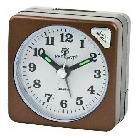 Reloj despertador de cuarzo A212C2 marrón perfecto
