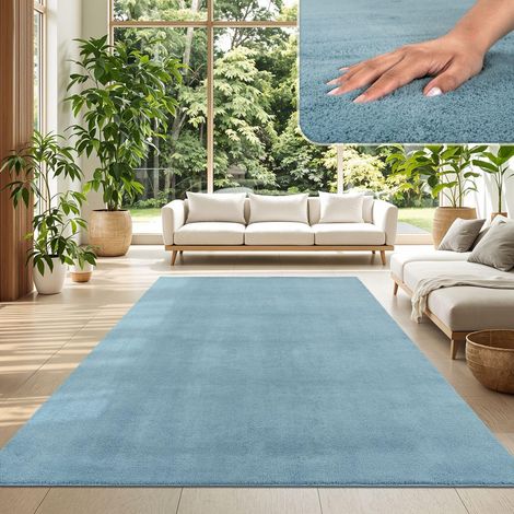 1 Tapis Poil Ras 120x170 Cm Polyester Lavable Chauffage Sol Salon (1/5)
