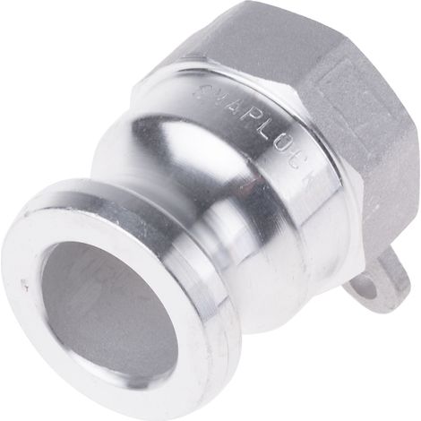 Adaptateur cannelé Part A RS PRO Mâle Droit 1pouce, BSP 1", en Aluminium ( Prix pour 1 ) (1/2)