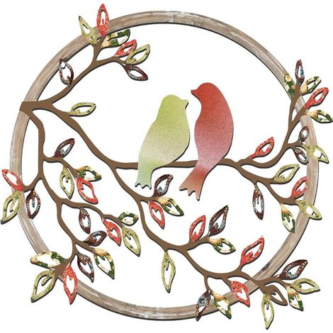 35 cm Décor mural en métal coloré, décoration maison moderne pour salon (1/5)