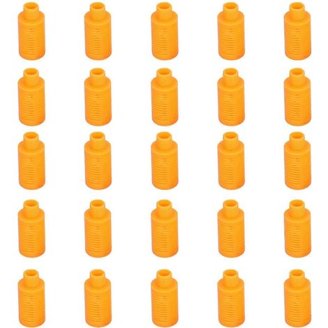Pneumatischer Kunststoff-Schalldämpfer, Luftleitungs-Durchflussregler, Auspuffschalldämpfer, Kompressoranschluss, Orange, 25 Stück PSL‑