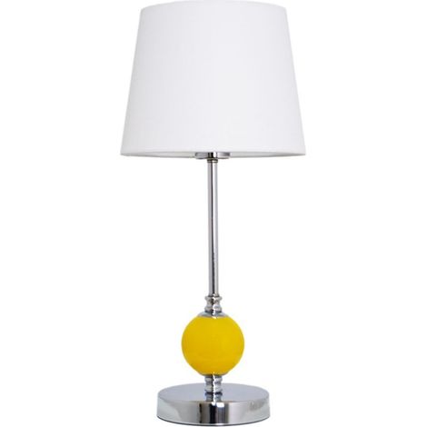 Sobremesa cromo bola mostaza 1xE27