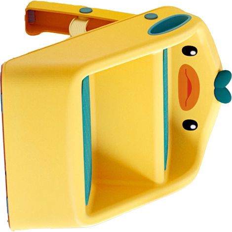 Zweistufiger, höhenverstellbarer Tritthocker für Kinder  Rutschfest, stabil, faltbar  Gelbes PP, 1350 g (1/3)