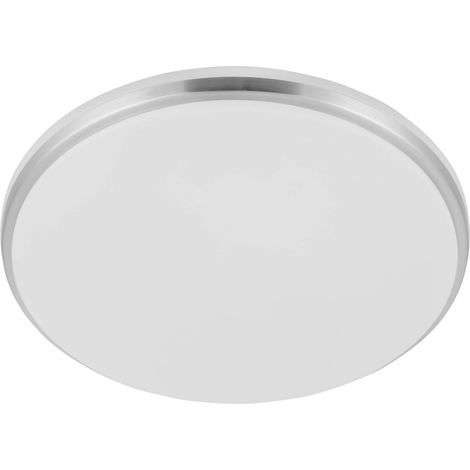 Eglo LED Deckenleuchte Margidore nickel matt weiß Ø 34 cm TW IP54 Deckenlampen & Kronleuchter