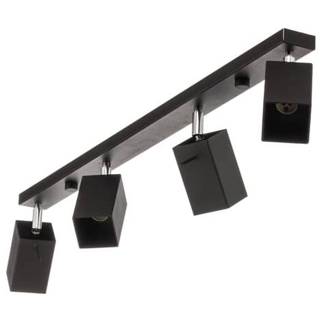 [GEBRAUCHT] B-Ware Euluna Deckenstrahler Square Deko Deckenlampe Gu10 Schwarz Vierflammig Linear582