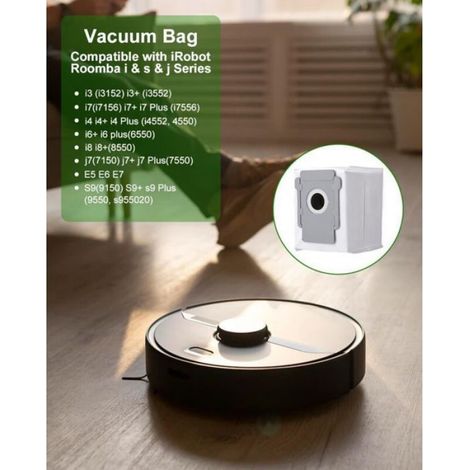 Sacs Aspirateur - Pour Roomba i3 i4 i6 i7 i8 j7 S9 E5 E6 E7 - Filtre 99,97% - 10 Pièces (1/5)