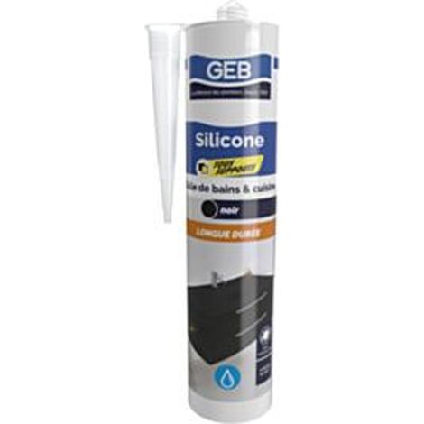Mastic Silicone Noir Ts Geb Adhérence Extrême Tous Supports - Geb