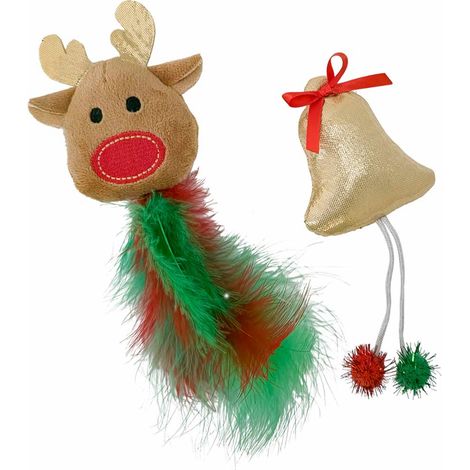 Nobby Katzenspielzeug Xmas Elch und Glocke Katzenspielzeug