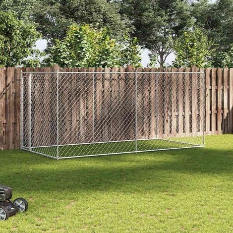 Cage d'extérieur pour chien, 382 x 192 x 185 cm (1/4)