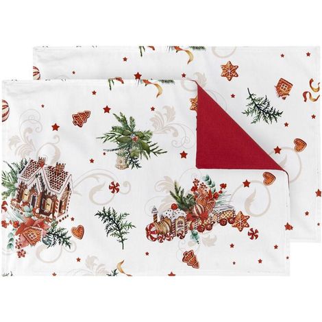Fade Gingerbread set 2 tovagliette americane cotone 50x35 cm