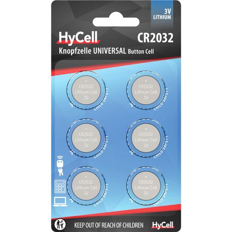HyCell Knopfzelle CR2032 3 V 6 St. 200 mAh Lithium CR2032