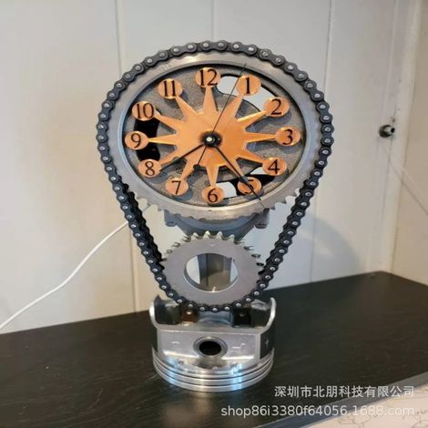 Reloj de engranajes giratorios explosivo y transfronterizo, con decoración de resina (versión de resina de cobre). (1/5)