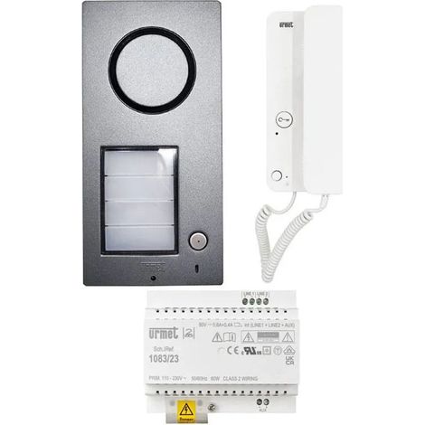 Kit citofonico monofamiliare sistema 2Voice IP65 Urmet 1183/631