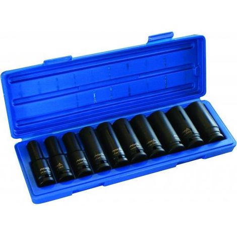 Visseuse à percussion 1/2"- 10 pièces-visseuse à percussion à air comprimé schlagnuss schlagschraubernuss krafteinsatz vigueur douilles clé à douille utilisation werkzeug gorge à billes