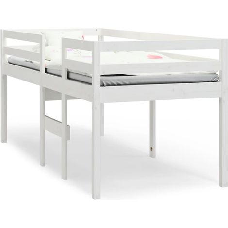 Maison Exclusive - Hochbett Weiß 90x190 cm Massivholz Kiefer