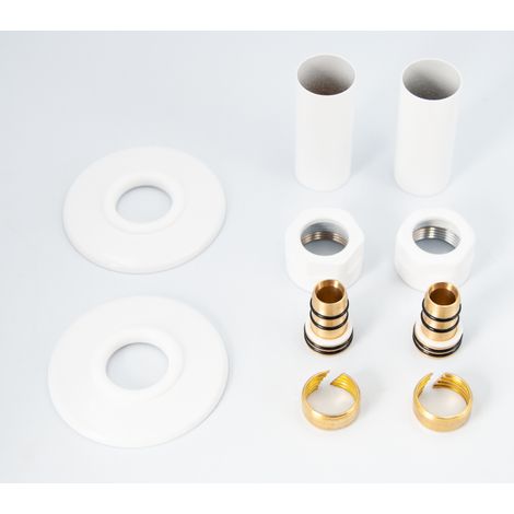 Système de masquage simple Luxrad pour tuyau Pex blanc pour installation de chauffage central.