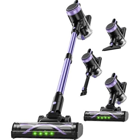 Aspirapolvere senza fili, potente aspirazione, batteria a lunga durata, colore viola, spina europea 220V-240V (1/2)
