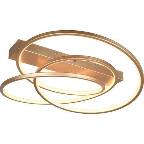 Plafoniera moderna ottone LED 34W dimmerabile Trio Darvin (1/4)