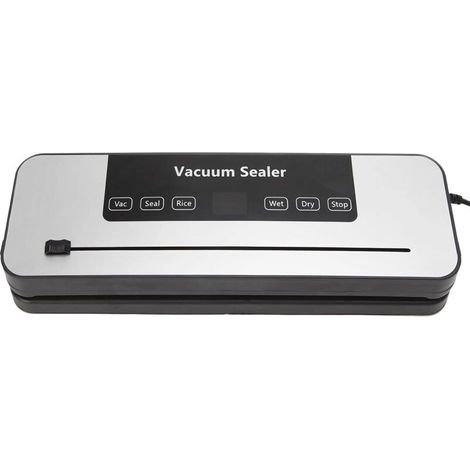 Machine à emballer sous vide, 6 en 1, avec affichage numérique LED, compte à rebours, programme de soudage, mode de scellage, riz, humide, sec pour tout type d'aliment,contient 50 sachets