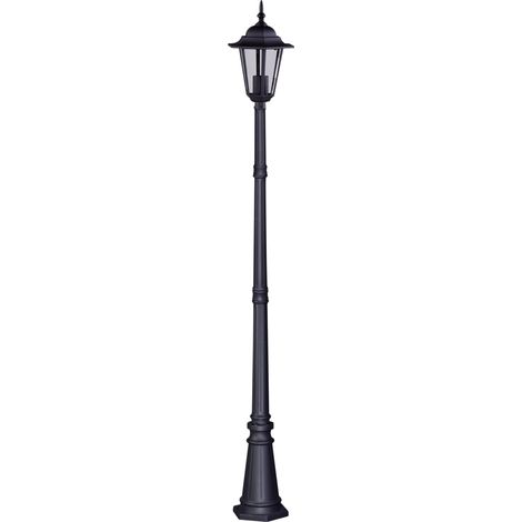 Lampadaire extérieur noir 230 cm E27 IP44 Kaja Lozana (1/2)
