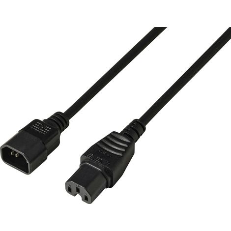 Sygonix SY-7154356 Strom Anschlusskabel  Schwarz 1.80 m
