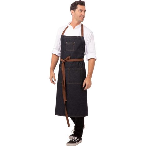 Tablier Bavette Chef Works Urban Memphis Bleu - Chef Works