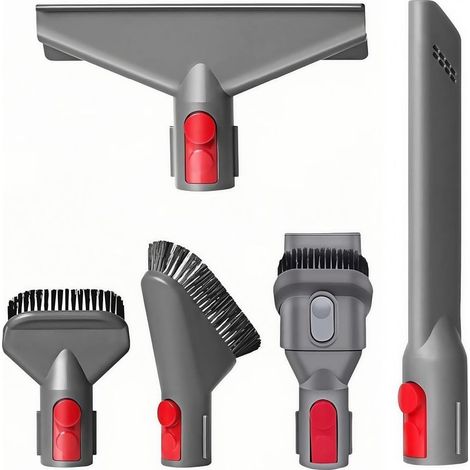 5 Pièces Accessoires Aspirateur pour Dyson V7 V8 V10 V11 V12 V15 SV10 SV11, Pièces Détachées pour Dyson, Brosse Aspirateur pour Dyson, Comprenant 3 Brosses et 2 Embouts (1/5)