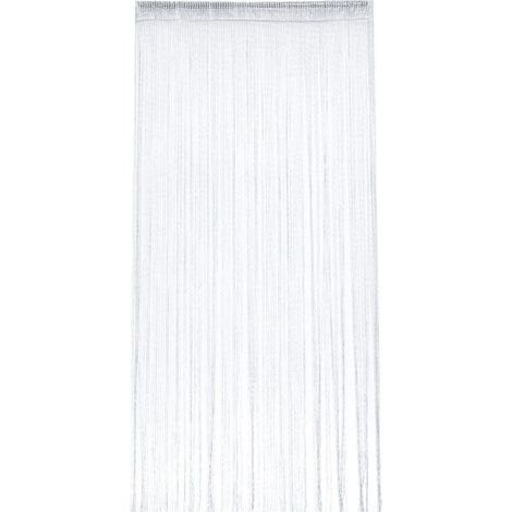 Cortinas de cuerda para puertas, cortinas de cuerda, diseño de borlas, cortinas decorativas, blancas (1/5)