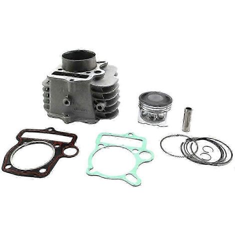 Cylindre, piston et segments de piston compatibles avec le moteur de moto YX140 140 cm³ 1P56YMJ (alésage 56 mm). (1/5)