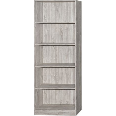 Bibliothèque contemporaine chêne gris Elmet (1/4)