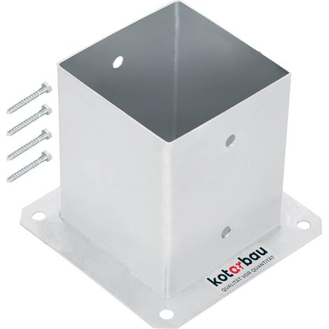 Kotarbau – Support de poteau à visser 120 x 120 mm – Acier galvanisé à chaud – Installation simple – Pour structures en bois et clôtures (1/5)
