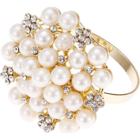 Lot de 6 ronds de serviette en perles (1/4)